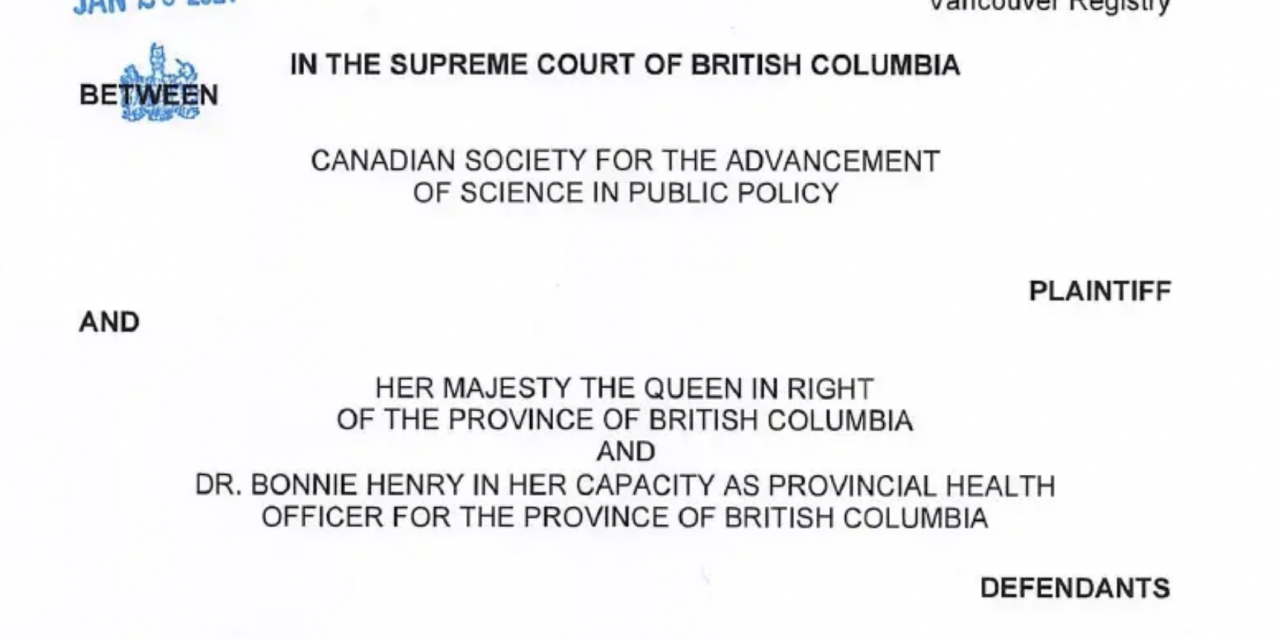 Lawsuit against Dr. Henry and B.C. government seeks to overturn COVID-19 public health orders