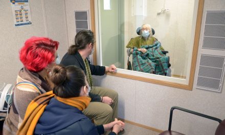 Another clever use for shipping containers in the pandemic era: safe visits with loved ones in long term care